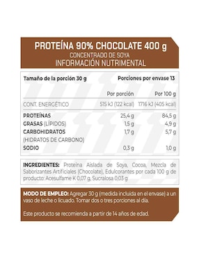 Kit de suplementos alimenticios de Proteína 90% Concentrado Soya Prowinner