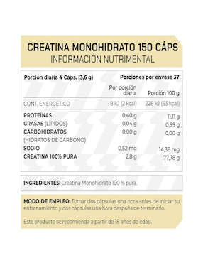 Set de suplementos alimenticios de Creatina Monohidrato Prowinner