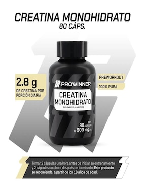 Set de suplementos alimenticios de Creatina Monohidrato Prowinner
