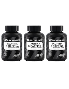 Set de suplementos alimenticios de Taurina & Cafeína 60 Cápsulas - Prowinner Prowinner