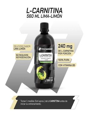 Kit de suplementos alimenticios de L-Carnitina Líquida Lima Limón Prowinner