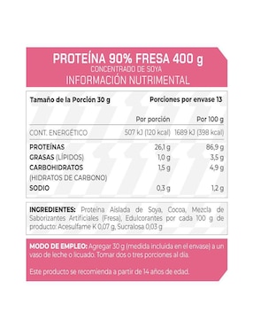 Set de suplementos alimenticios de Proteína 90% Con Soya Prowinner