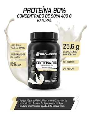 Set de suplementos alimenticios de Proteína 90% Conc Soya Natural Prowinner
