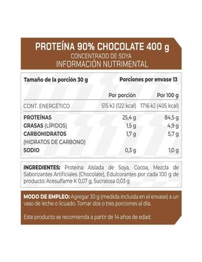 Set de suplementos alimenticios de Proteína 90% Conc Soya Prowinner