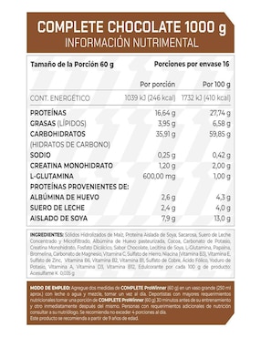 Kit de suplementos alimenticios de Proteína Complete Prowinner