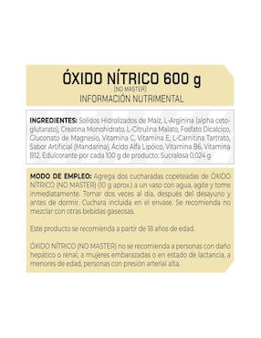 Set de suplementos alimenticios de Óxido Nítrico No Master Prowinner