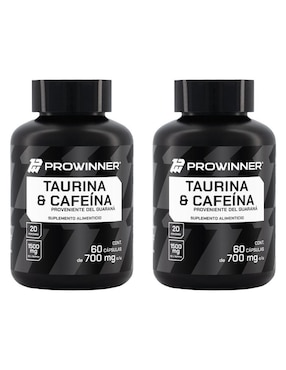 Set de suplementos alimenticios de Taurina & Cafeína 60 Cápsulas - Prowinner Prowinner