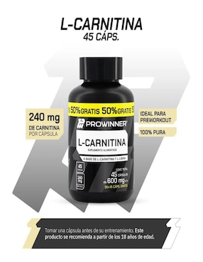 Set de suplementos alimenticios de L-Carnitina + 50% Extra - Prowinner Prowinner