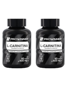 Set de suplementos alimenticios de L-Carnitina (240 mg) 60 Cápsulas - Prowinner Prowinner