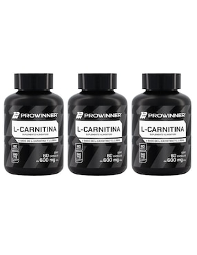 Set de suplementos alimenticios de L-Carnitina (240 mg) 60 Cápsulas - Prowinner Prowinner