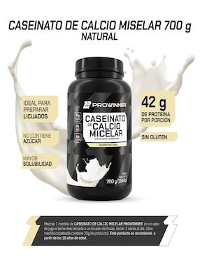 Set de suplementos alimenticios de Proteína Caseinato de calcio Micelar Natural Prowinner