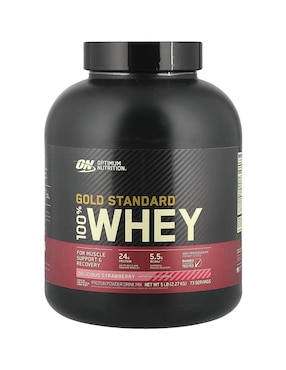 Suplemento Optimum Nutrition Proteína Gold Whey sabor delicious strawberry de 2.27 kg