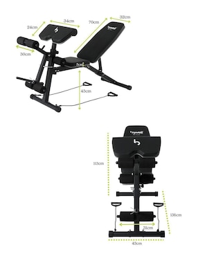 Banco para entrenamiento Bywell BA002