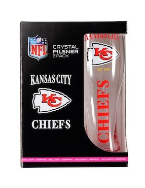 Vaso Pilsner NFL nfl 2025 de vidrio con 2 piezas piezas