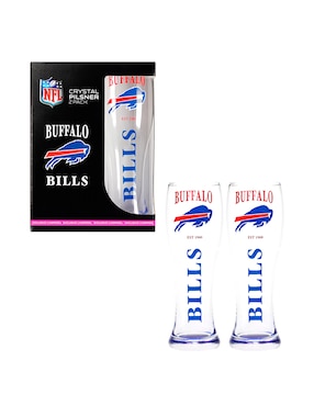 Vaso Pilsner NFL nfl 2025 de vidrio con 2 piezas piezas
