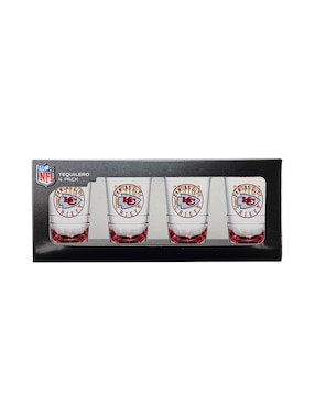Kit tequilero Nfl de vidrio