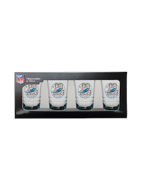 Kit tequilero Nfl de vidrio
