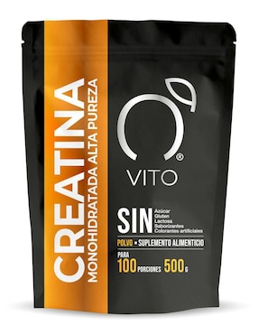 Creatina Monohidratada 500g en Polvo Vito - Vitaminas Totales de 500 g