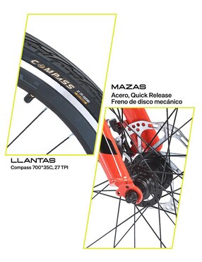 Bicicleta de ruta Gravel rodada 700 unisex
