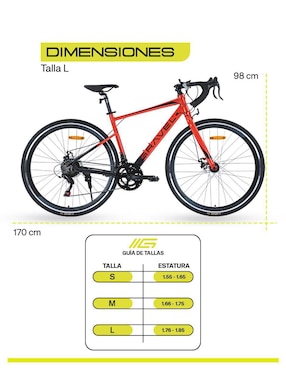 Bicicleta de ruta Gravel rodada 700 Asphalt unisex