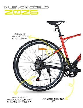 Bicicleta de ruta Gravel rodada 700 Asphalt unisex