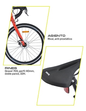 Bicicleta de ruta Gravel rodada 700 Asphalt unisex
