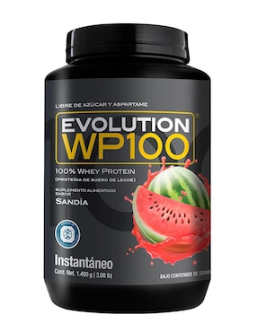 Evolution WP100 Evolution Nutraceutical Company con suero de leche, cocoa natural, lecitina y fruto del monje sabor sandia