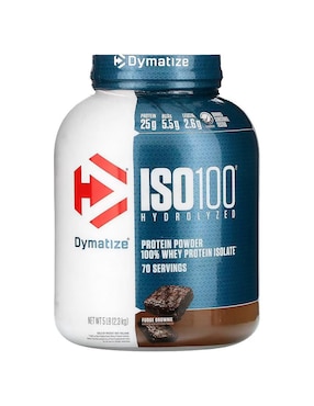 Iso 100 con proteína de suero de leche sabor fudge brownie