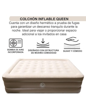 Colchón inflable Pallpall cinfl761uni colchoneta pillow top (integrada)