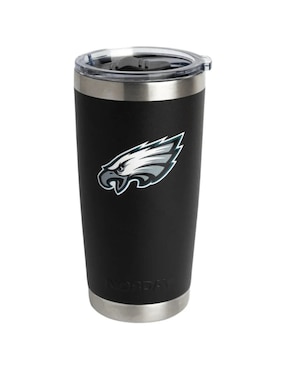 Termo Norday de acero inoxidable Eagles NFL con tapa a presión 600 ml