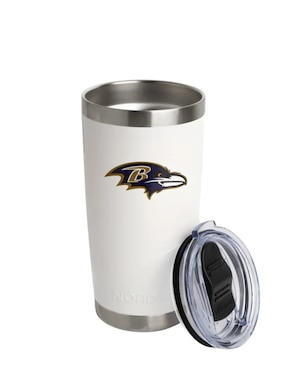 Termo Norday de acero inoxidable Ravens NFL con tapa a presión 600 ml