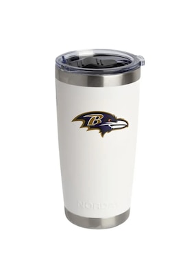 Termo Norday de acero inoxidable Ravens NFL con tapa a presión 600 ml