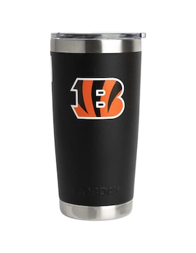Termo Norday de acero inoxidable Bengals NFL con tapa a presión 600 ml