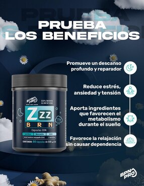Zzz Brn Bpn Pro con l-carnitina de 90 cápsulas