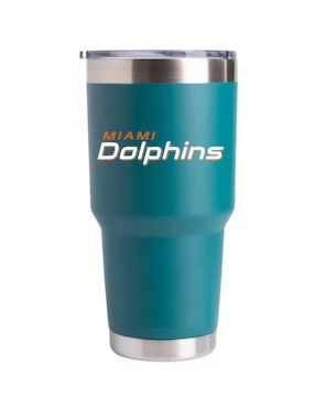 Termo Norday de acero inoxidable Dolphins NFL con tapa a presión 887 ml