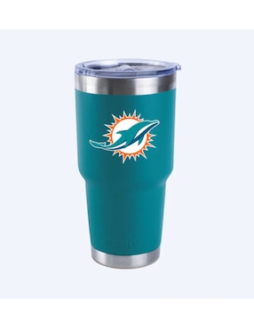Termo Norday de acero inoxidable Dolphins NFL con tapa a presión 887 ml