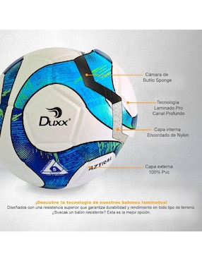Balón Duxx Sports Laminado Pro Aztral para fútbol