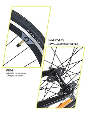 Bicicleta de ruta Gravel rodada 700 Fuji unisex
