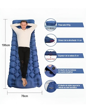 Colchón inflable Xtellar colchoneta pillow top (integrada)
