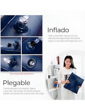 Colchón inflable Xtellar XTLLAR4625 colchoneta pillow top (integrada)