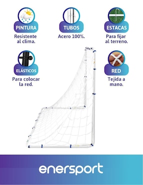 Portería para fútbol con red Enersport infantil