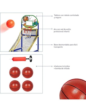 Tablero básquetbol Bluelander funcionamiento manual