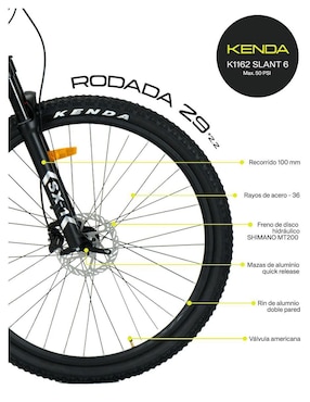 Bicicleta de montaña Gravel rodada 29 Fuji unisex