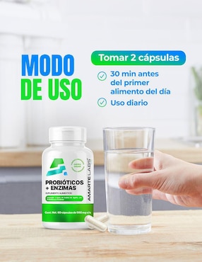 Probióticos + Enzimas Amarte Labs de 60 cápsulas