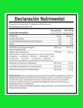 Probióticos + Enzimas Amarte Labs de 60 cápsulas