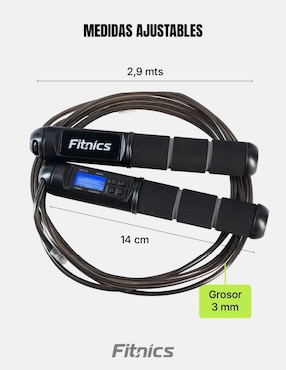 Cuerda para saltar Fitnics con contador adulto