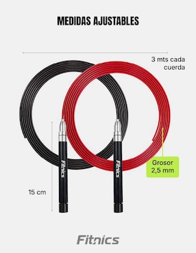 Cuerda para saltar Fitnics Fast wire adulto