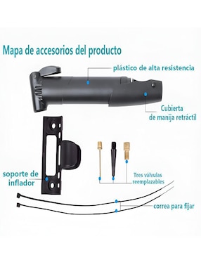 Bomba de aire manual Xtellar para ciclismo