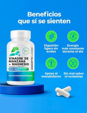 Vinagre de Manzana + Magnesio de 60 cápsulas