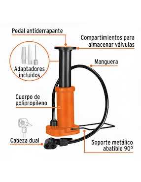 Bomba de aire manual Xtellar para ciclismo